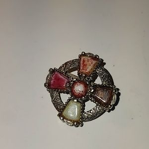 Stone and Silver Broch